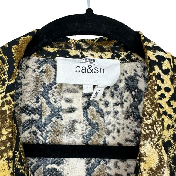 ba&sh Susie Snake Print Button Down Blouse Size Large - Picture 5 of 6